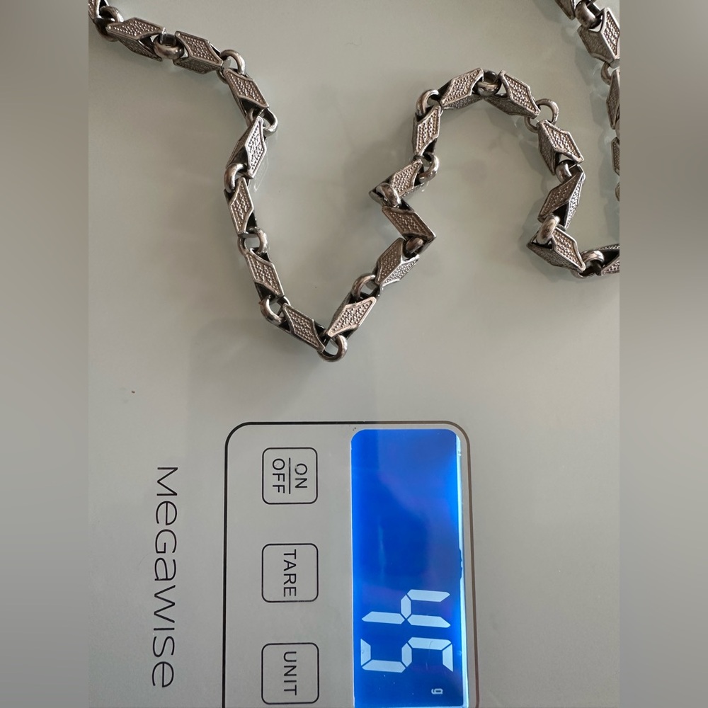 45 grams 
Solid Fine Italian Fat Link Sterling Silver Men's Chain Necklace - Picture 5 of 9